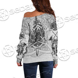 Ancient Viking Warrior Symbols SED-0659 Off Shoulder Sweaters