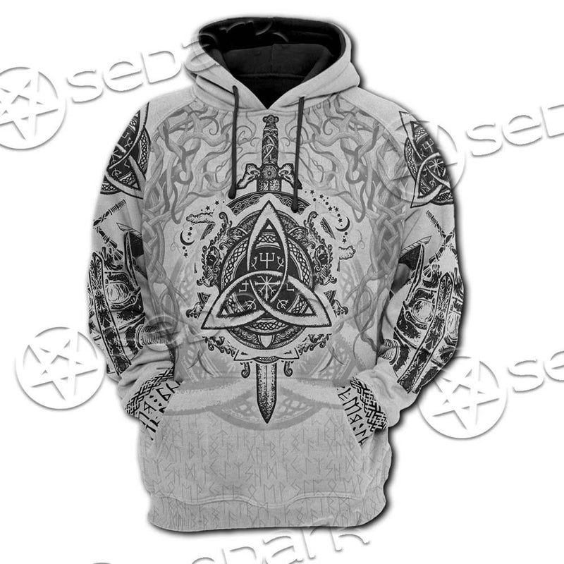 Ancient Viking Warrior Symbols SED-0659 Hoodie & Zip Hoodie Raglan
