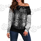 Viking Symbol Tree Of Life SED-0660 Off Shoulder Sweaters