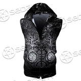 Viking Symbol Tree Of Life SED-0660 Zip Sleeveless Hoodie