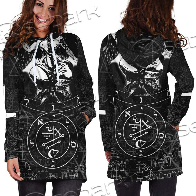 Baphomet Cross Inverted SED-0661 Hoodie Dress