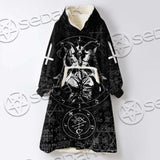 Baphomet Cross Inverted SED-0661 Oversized Sherpa Blanket Hoodie