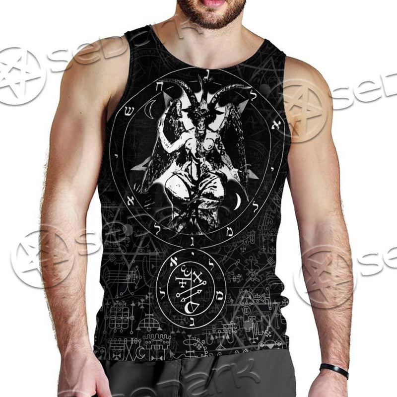 Baphomet Cross Inverted SED-0661 Men Tank-tops