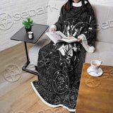 Baphomet Cross Inverted SED-0661 Sleeved Blanket