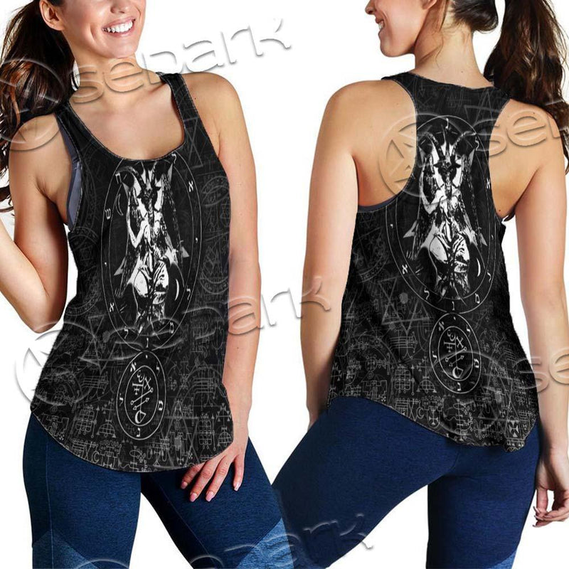 Baphomet Cross Inverted SED-0661 Women Tank Top