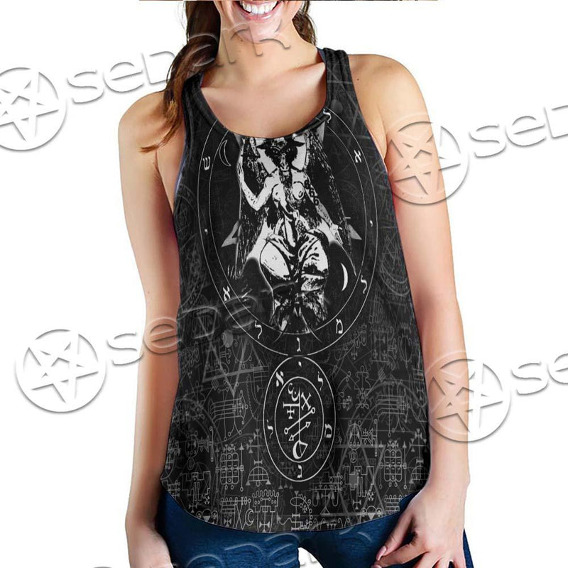 Baphomet Cross Inverted SED-0661 Women Tank Top