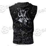 Baphomet Cross Inverted SED-0661 Zip Sleeveless Hoodie