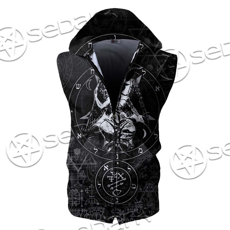 Baphomet Cross Inverted SED-0661 Zip Sleeveless Hoodie