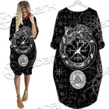 Viking Symbols Tree Of Life SED-0663 Batwing Pocket Dress