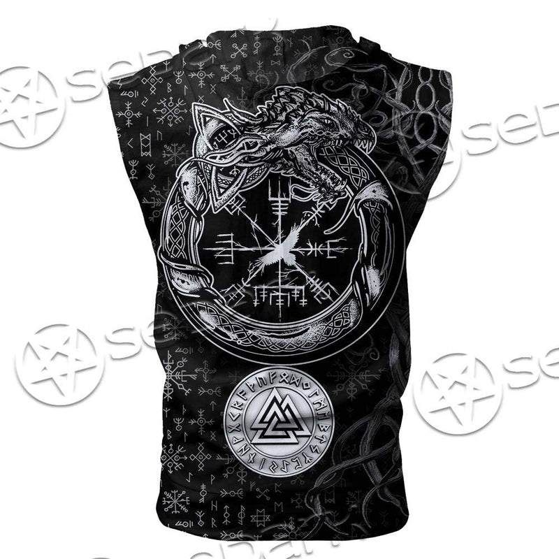 Viking Symbols Tree Of Life SED-0663 Zip Sleeveless Hoodie