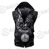 Viking Symbols Tree Of Life SED-0663 Zip Sleeveless Hoodie