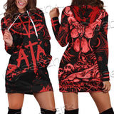 Red Satanic SED-0664 Hoodie Dress