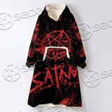 Red Satanic SED-0664 Oversized Sherpa Blanket Hoodie