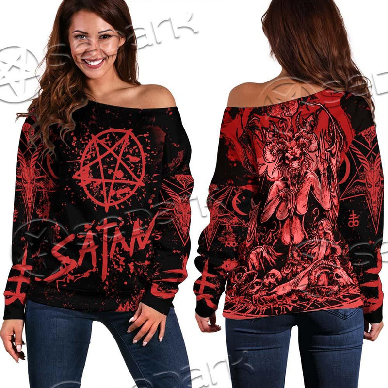 Red Satanic SED-0664 Off Shoulder Sweaters
