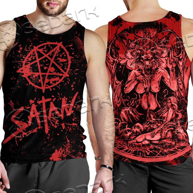Red Satanic SED-0664 Men Tank-tops