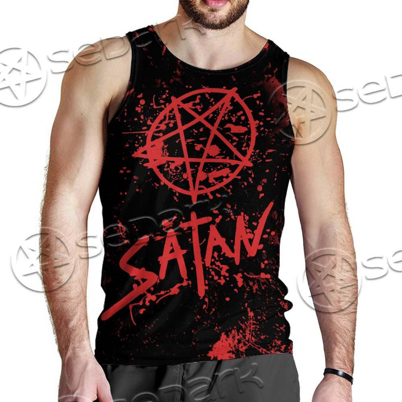Red Satanic SED-0664 Men Tank-tops