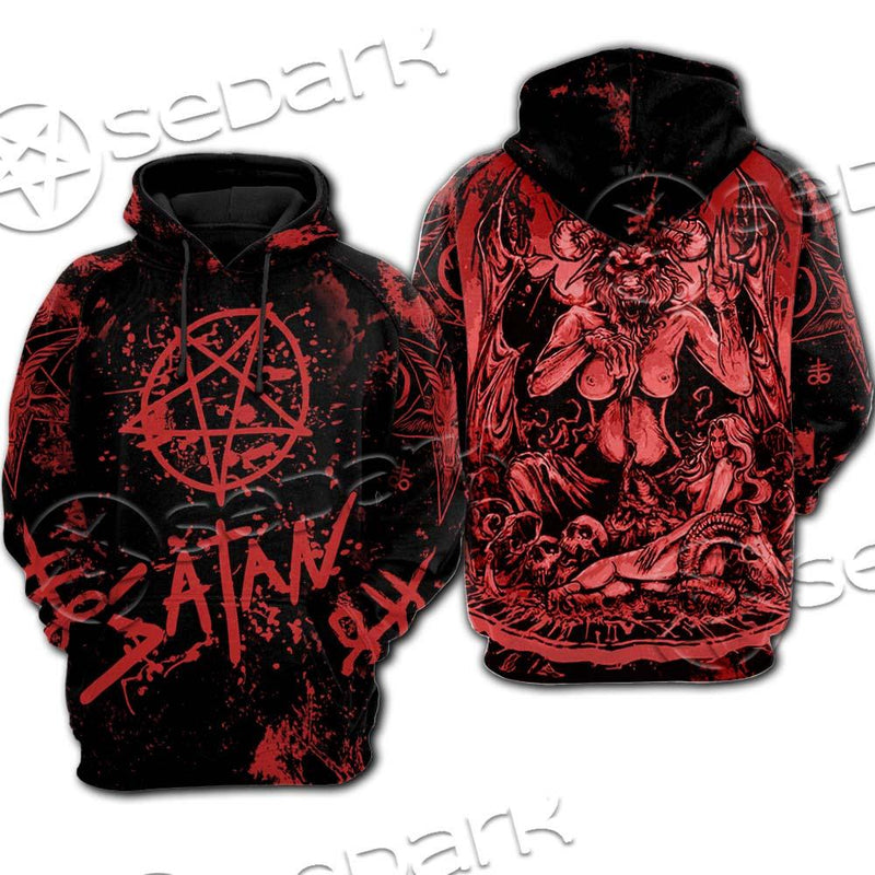 Red Satanic SED-0664 Hoodie & Zip Hoodie Raglan