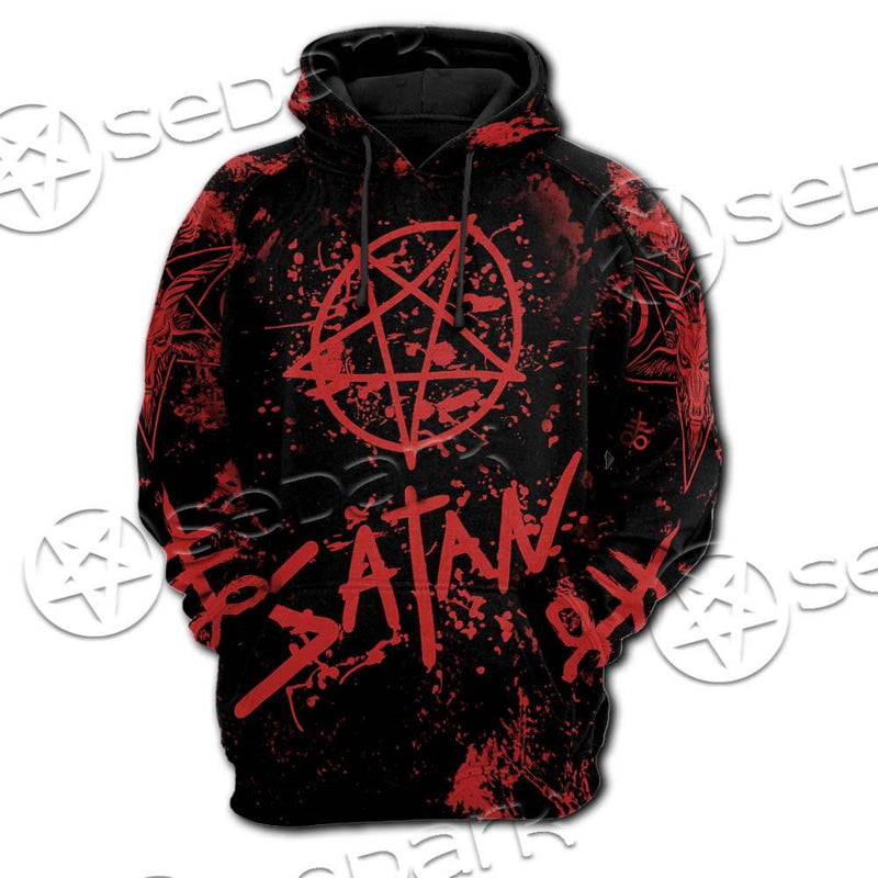 Red Satanic SED-0664 Hoodie & Zip Hoodie Raglan