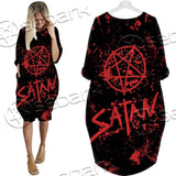 Red Satanic SED-0664 Batwing Pocket Dress