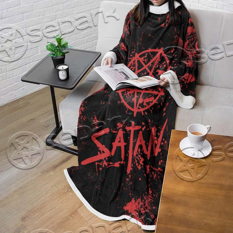 Red Satanic SED-0664 Sleeved Blanket