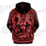 Red Satanic SED-0664 Hoodie & Zip Hoodie Raglan
