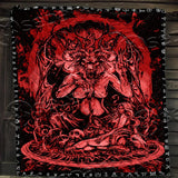 Red Baphomet Symbols SED-0667 Quilt