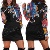 Demon Satanic Blossom SED-0669 Hoodie Dress