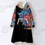 Demon Satanic Blossom SED-0669 Oversized Sherpa Blanket Hoodie