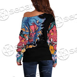 Demon Satanic Blossom SED-0669 Off Shoulder Sweaters