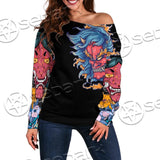 Demon Satanic Blossom SED-0669 Off Shoulder Sweaters