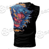 Demon Satanic Blossom SED-0669 Zip Sleeveless Hoodie