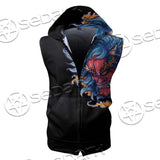 Demon Satanic Blossom SED-0669 Zip Sleeveless Hoodie