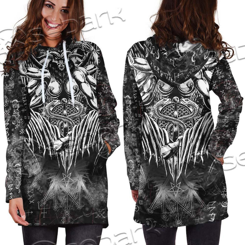 Demon Baphomet Symbol SED-0670 Hoodie Dress