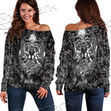 Demon Baphomet Symbol SED-0670 Off Shoulder Sweaters