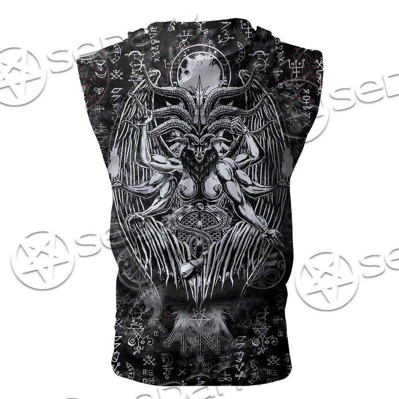 Demon Baphomet Symbol SED-0670 Zip Sleeveless Hoodie