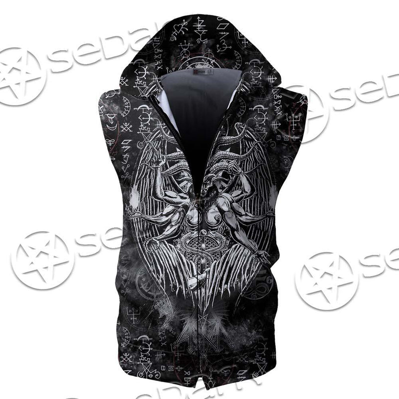Demon Baphomet Symbol SED-0670 Zip Sleeveless Hoodie