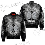 Fenrir And Thor Hammer Norse Mythology SED-0671 Jacket