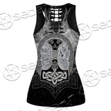 Fenrir And Thor Hammer Norse Mythology SED-0671 Women Tank Top