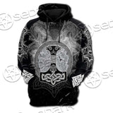 Fenrir And Thor Hammer Norse Mythology SED-0671 Hoodie & Zip Hoodie Raglan