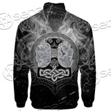 Fenrir And Thor Hammer Norse Mythology SED-0671 Jacket