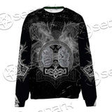 Fenrir And Thor Hammer Norse Mythology SED-0671 Unisex Sweatshirt