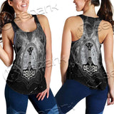 Fenrir And Thor Hammer Norse Mythology SED-0671 Women Tank Top