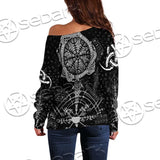 Vegvisir Viking Compass SED-0672 Off Shoulder Sweaters