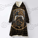 Viking Runes Fennrir SED-0673 Oversized Sherpa Blanket Hoodie