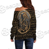 Viking Runes Fennrir SED-0673 Off Shoulder Sweaters