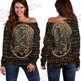 Viking Runes Fennrir SED-0673 Off Shoulder Sweaters