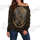 Viking Runes Fennrir SED-0673 Off Shoulder Sweaters