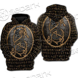 Viking Runes Fennrir SED-0673 Hoodie & Zip Hoodie Raglan