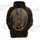 Viking Runes Fennrir SED-0673 Hoodie & Zip Hoodie Raglan