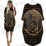 Viking Runes Fennrir SED-0673 Batwing Pocket Dress